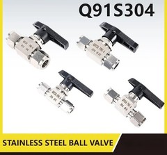 Ball Valve Stainless Steel 304 316 Compression Ferrule Tube Gas Shutoff