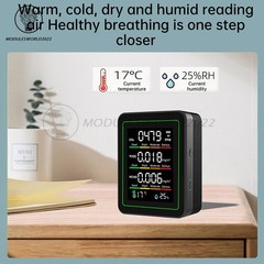 Tuya 5-in-1 WiFi Air Quality Monitor Formaldehyde CO2 TVOC Temp Humidity Tester
