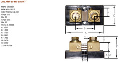 Empro 200 AMP 50mv DC Shunt – Outback Power Midnite Solar Style Ammeter 200A