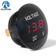 1-10PCS DC12V-24V LED Panel Digital Red Voltage Meter Voltmeter for Motorcycle