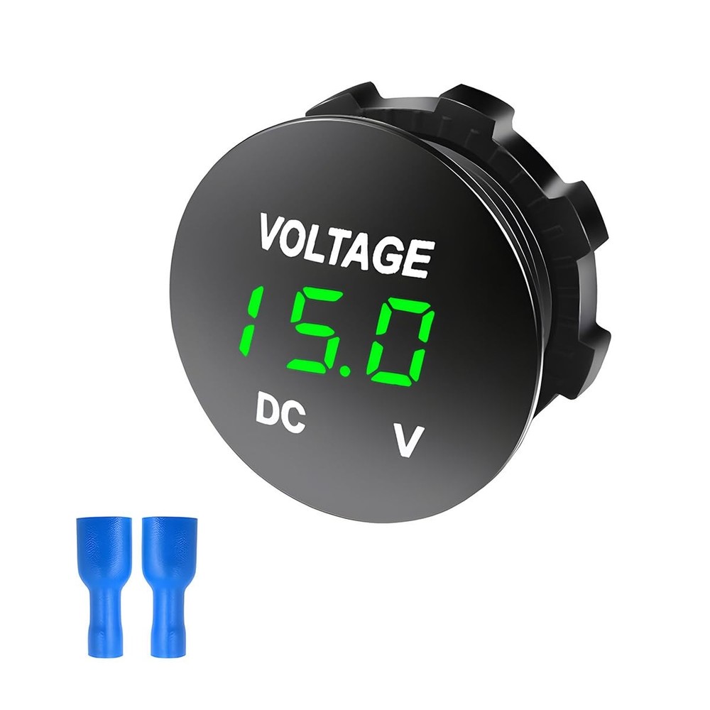 DC 12-24 V Voltmeter Gauge, Mini Digital Display LED Voltage Meter Gauge with…