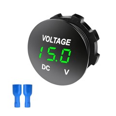 DC 12-24 V Voltmeter Gauge, Mini Digital Display LED Voltage Meter Gauge with…