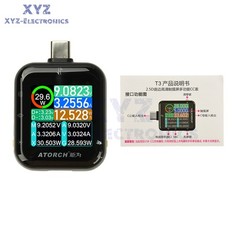 T3 Touchscreen Digital Voltmeter Ammeter HighPrecision Power Capacity USB Tester