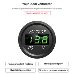 DC 5V-48V Mini Waterproof Digital Voltmeter Voltage Tester LED Display For Car.