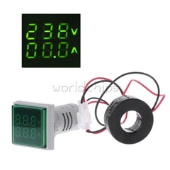 AC50V-380V 0-100A Digital LED Dual Display Voltmeter Ammeter Voltage Gauge Meter