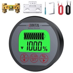 BINTA Shunt Battery Monitor 8-120V 0-150A Voltmeter Ammeter, Voltage Current