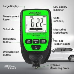 Paint Thickness Meter CM-205FN | Best Mil Coating Depth Gauge Tester for Cars
