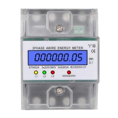 ​220/380V 3 Phase 4 Wire Electric KWh Power Meter Electricity Meter DTM024 ​NEW