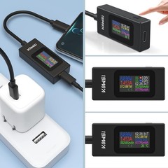 USB C Tester Power Meter 4-30V 0-6.5A Digital Multimeter, Type C Voltage