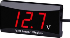 DC 12V Waterproof LED Digital Voltmeter – Compact Gauge for Cars & Motorcycles