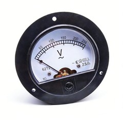 US Stock AC 0 ~ 250V Round Analog Volt Pointer Needle Panel Meter Voltmeter