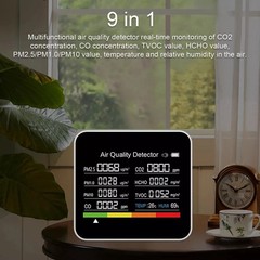 1PC Home Safety Air Quality Monitor 9-in-1 Detector Multi-Pollutant Detection