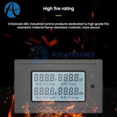 DC6-200V 20/50/100A Multi-functional Voltmeter Ammeter Digital LCD Power Meter