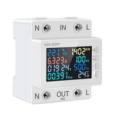 Voltage Ammeter KWS-302WF 0 To 63A 0-9999Kwh 170~270V 78.8*66*65.6(mm)