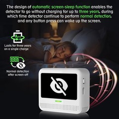 Digital Radon Detector – User-Friendly Desktop Device with HD LCD Display, 2-…