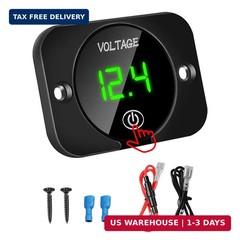 12V 24V DC Volt Meter,Battery Voltage Gauge, LED Digital Display Voltage Meter w