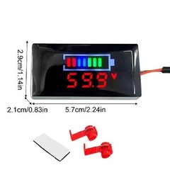 Battery Voltage Meter DC12-150V Voltmeter Clear LCD Display Easy Installation