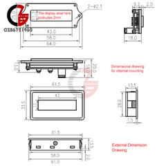 H52 Battery Capacity Indicator 12V-72V 3-20S Lead Acid Li-ion LiFePO4 Voltmeter