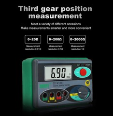 0-2000 Ohm Digital Megohmmeter Resistance Tester Multimeter Earth Insulation US