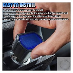 Car LED Digital Voltmeter, Dc 12v/24v Cigarette Lighter Voltage Meter, Volt Gaug