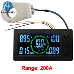 DC300V 50A/100A/200A/400A Bluetooth Voltage Current Power Energy Coulombmeter
