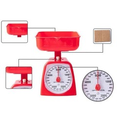 Compact Kitchen Scale 1 kg 2 kg 3 kg 5 kg Capacity with Easy Clean Plastic Pan