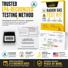 Epa-Approved Radon Test Kit for Home, Lab Analysis Included | Detects Radon Gas
