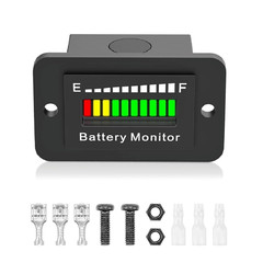 BM210 12V 24V 36V 48V 60V 72V Battery Meter, Waterproof LED Batterys Voltage Dis