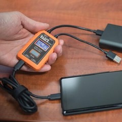 Klein Tools USB Digital Meter Type A and C Voltage Current Tester 3-20V 0.05-5A