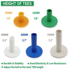 Golf Tees Rubber Short Long Golf Tees Driving Range Tee Mixed Set Value 5 10 S…