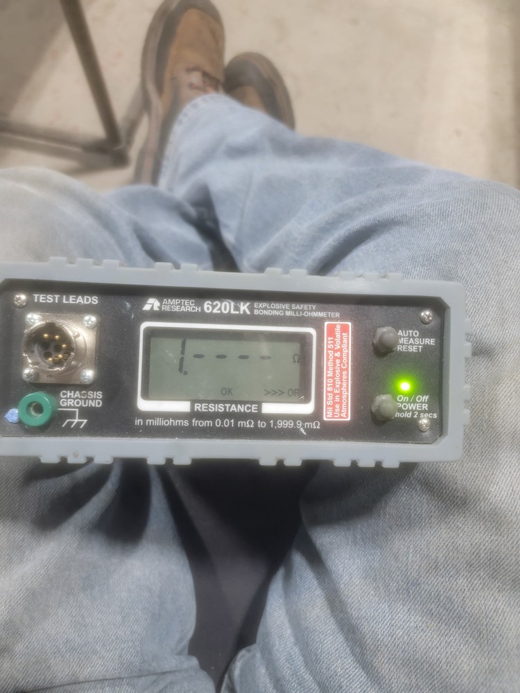 Amptec Research 620LK Explosive Safety Bonding MilliOhmmeter Electric Bond Test