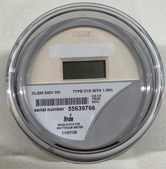 Itron Centron SSEM CL200 KWH Meter, Type C1S, Form 2S, 240v RV/Home Meter A162-4