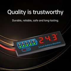 LED Battery Level Indicator Acid Lithium Battery Capacity Indicator Voltmeter
