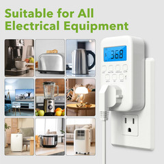Watt Meter Plug with Backlight, Plug-In Socket Power Meter Electricity Usage Mon