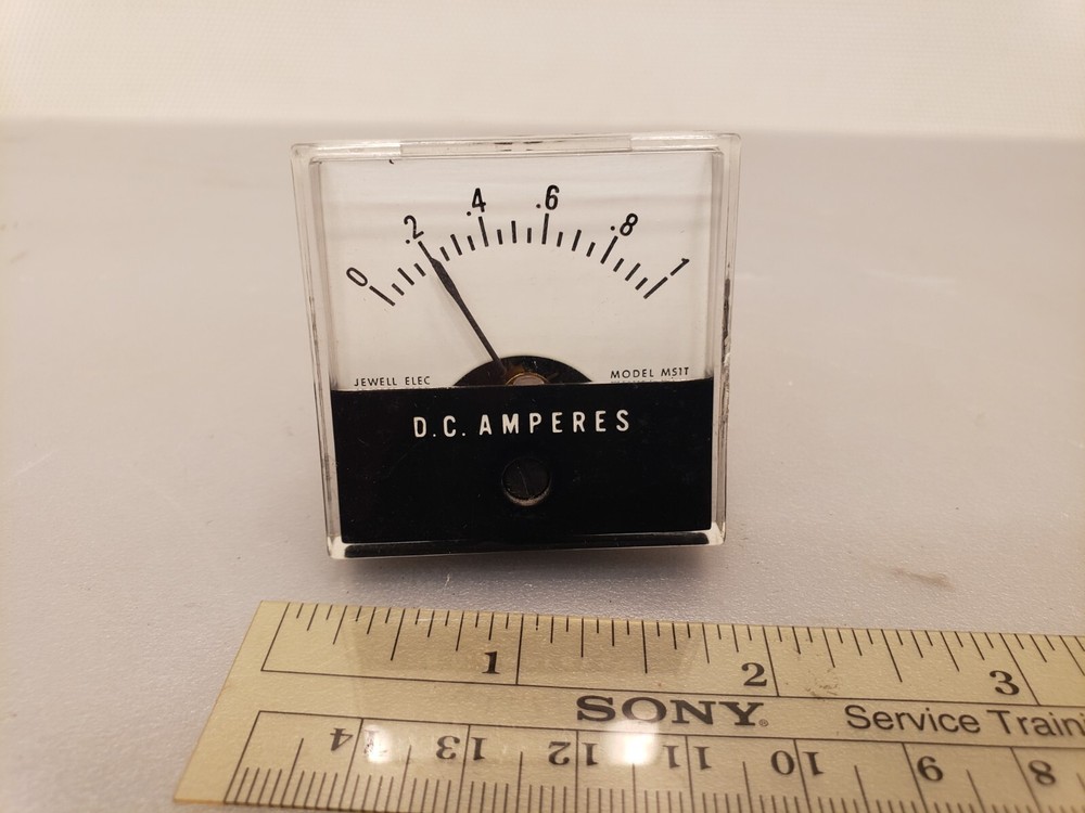 Jewell Electric Model MS1T D.C. Amperes Gauge 0-1A