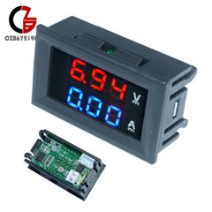 DC 100V 50A Voltmeter Ammeter Blue + Red LED Dual Digital Volt Amp Meter Gauge