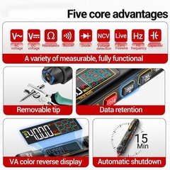 Sleek Design A3006A Digital Meter Equipped with Essential Testing Functions