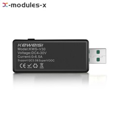 DC 4-30V USB Current Voltage Timing Power Capacity Tester LCD Display 0-6.5A
