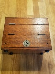 LEEDS & NORTHRUP SINGLE RANGE POTENTIOMETER INDICATOR IN WOODEN CASE