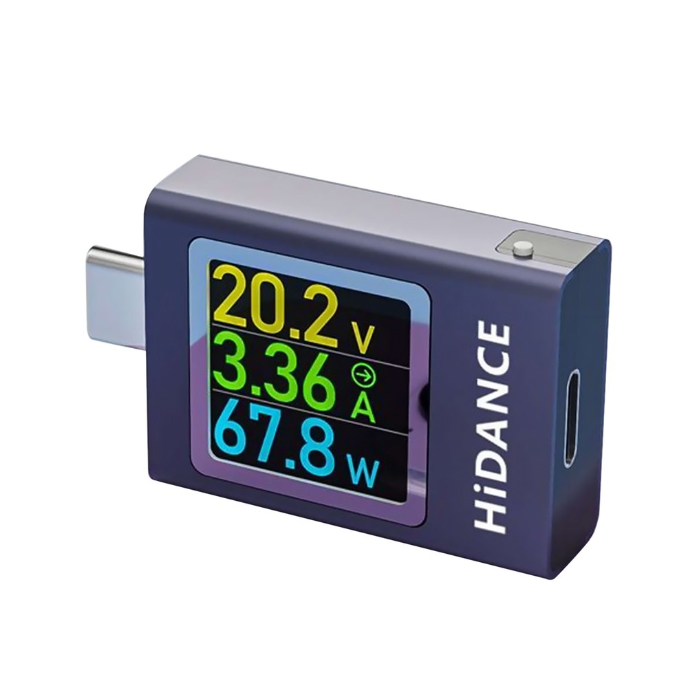 Compact USB C Multimeter for Type C Devices Voltage Current Power Measurement