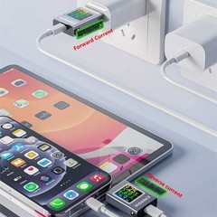 Compact USB C Multimeter for Type C Devices Voltage Current Power Measurement