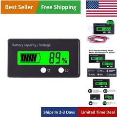 12V-84V Waterproof Battery Voltage Indicator with LCD Display for Golf Carts