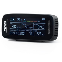 9-Sensor Air Quality Detector: CO2, PM1.0, PM2.5, PM10, TVOC, HCHO, Temp, Hum