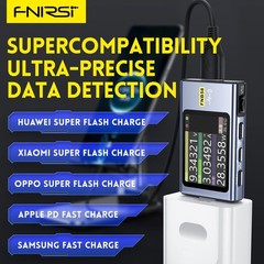 USB Voltage Current Power Tester 4-28V 7A LCD Multimeter, Fast Charge Detection,