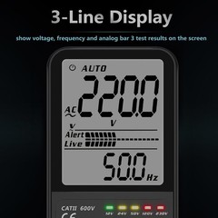 Pocket Multimeter with 6000 Counts Display and Safety Features for Users