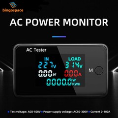 Digital Voltmeter AC 0-500V 5in1 Power Energy Meter 0-100A Ammeter Color Screen