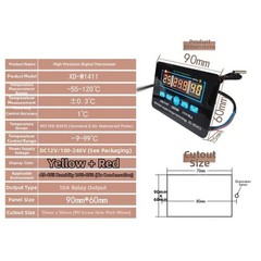 220V Digital Temperature Controller with Waterproof Sensor for Refrigerator