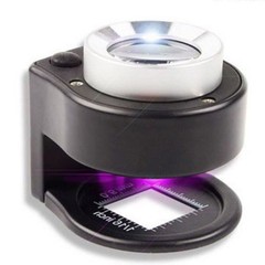 Compact 30X Magnifier with 3 LED Lights and UV Anti Counterfeit Detection