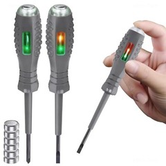 2PCS Voltage Tester Screwdriver Set, Magnetic Tips, Neon Light, AC/DC Detection