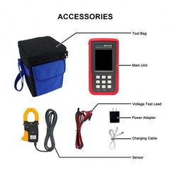 Single-Phase Power Recorder with Clamp Jaw Size 32mm×42mm 200,000 Data Sets